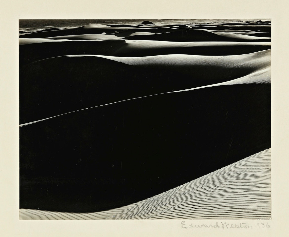 WIND EROSION, DUNES AT OCEANO, CALIFORNIA' by Edward Weston