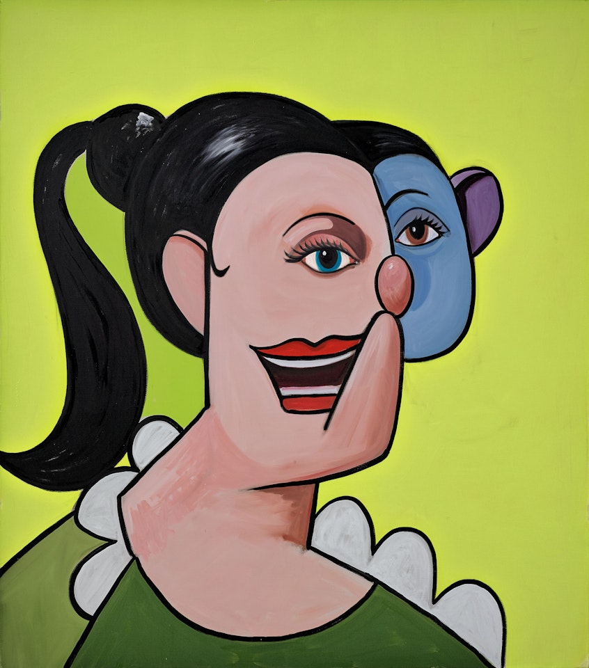GIRL WITH PONYTAIL by George Condo