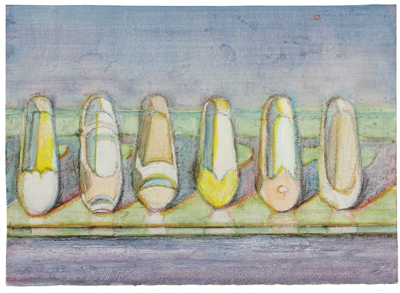 SHOE ROWS by Wayne Thiebaud
