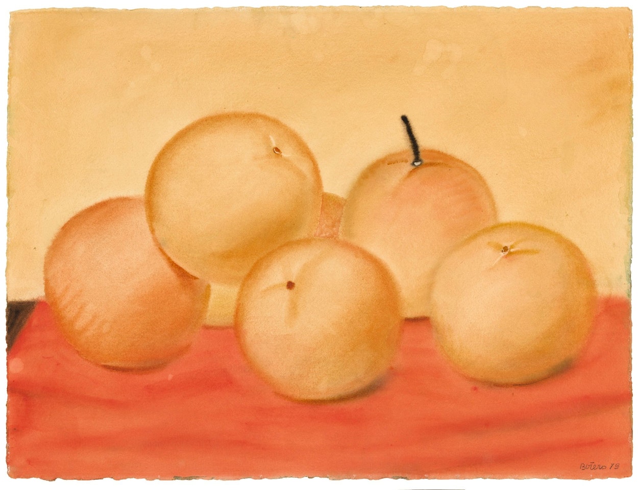 STILL LIFE WITH ORANGES by Fernando Botero