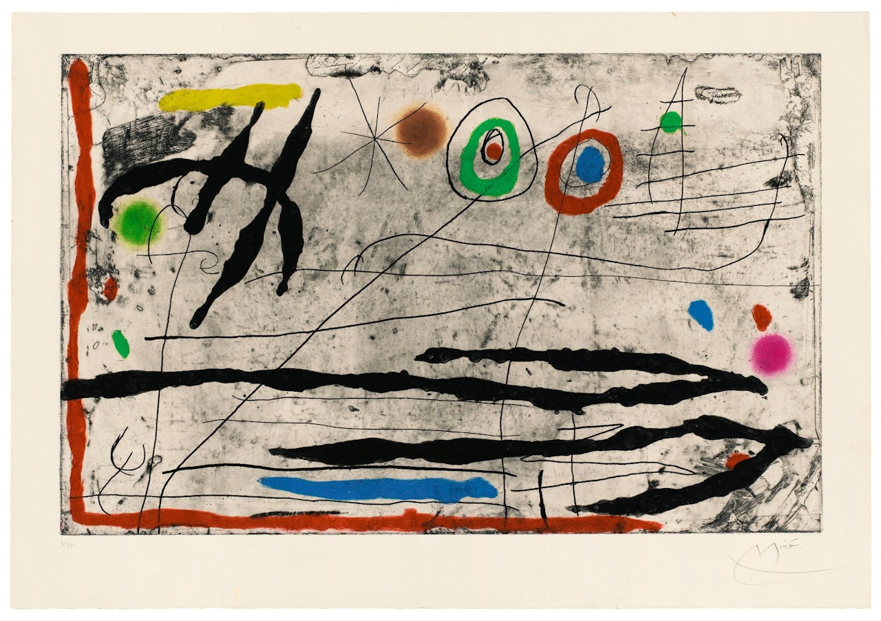 TRACÉ SUR LA PAROI I (D. 440) by Joan Miró