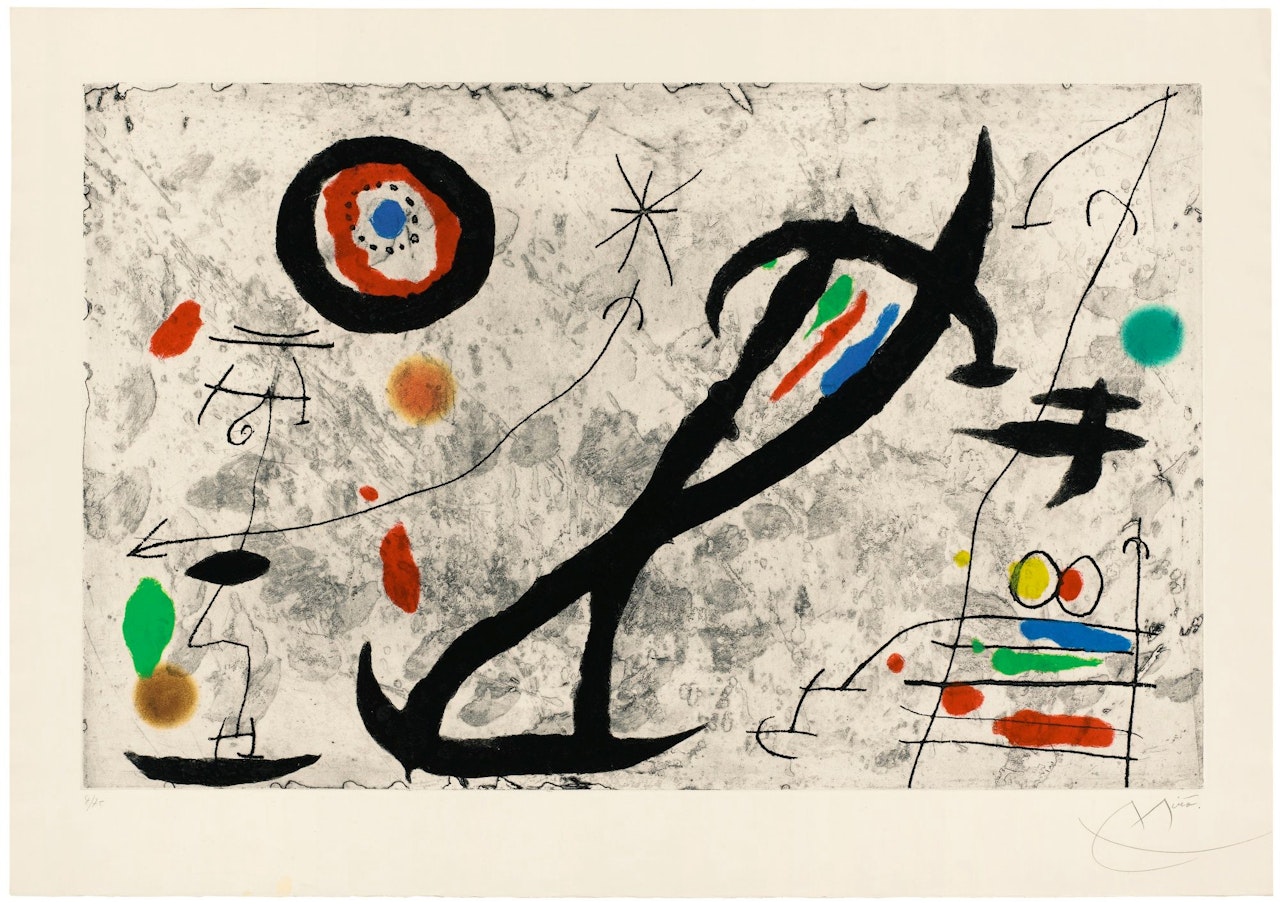 TRACÉ SUR LA PAROI V (D. 444) by Joan Miró