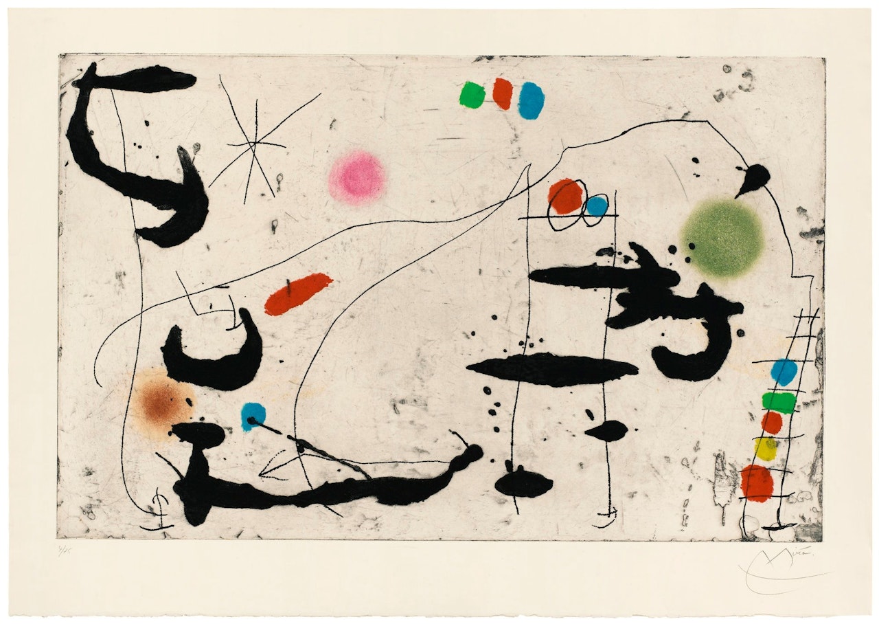 TRACÉ SUR LA PAROI VI (D. 445) by Joan Miró