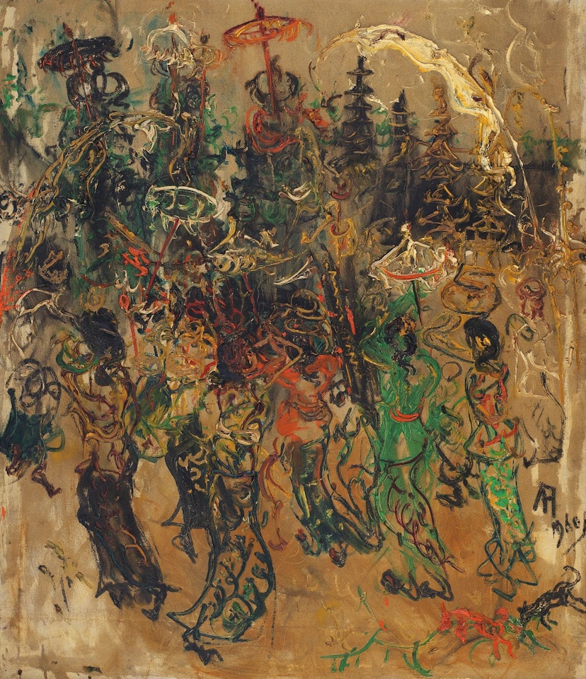 TEMPLE FESTIVAL IN BALI by Affandi