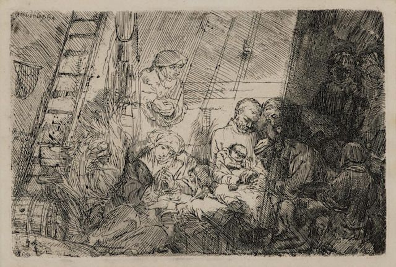 The Circumcision in the Stable by Attributed to Rembrandt Harmensz van Rijn