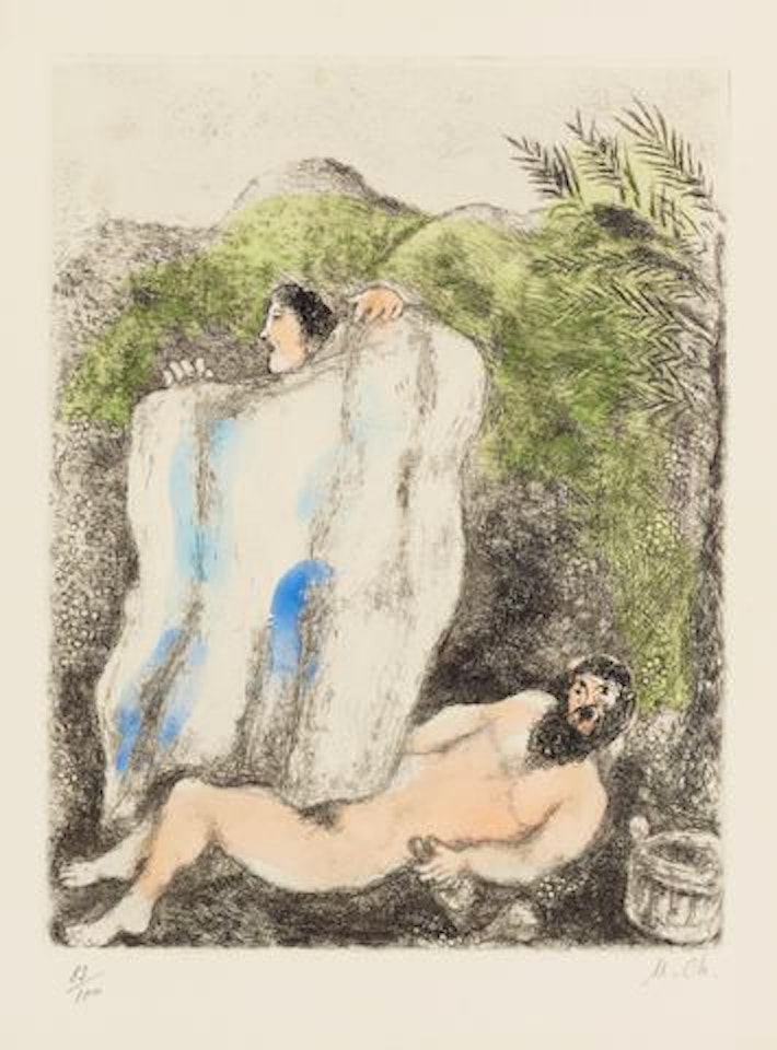 Le Manteau de Noé, from La Bible by Marc Chagall