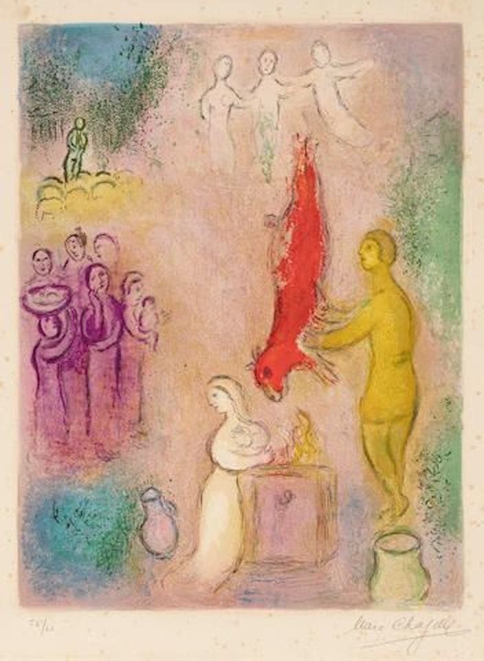 Sacrifices made to the Nymphs, from Daphnis et Chloé by Marc Chagall
