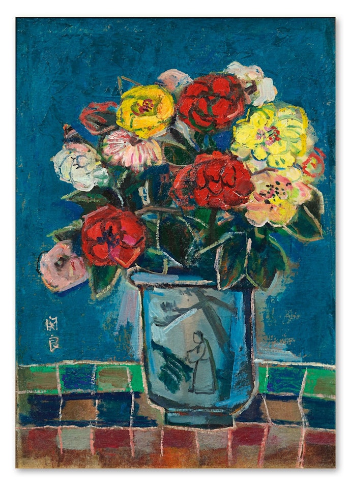 FLOWERS IN A VASE by Guan Liang