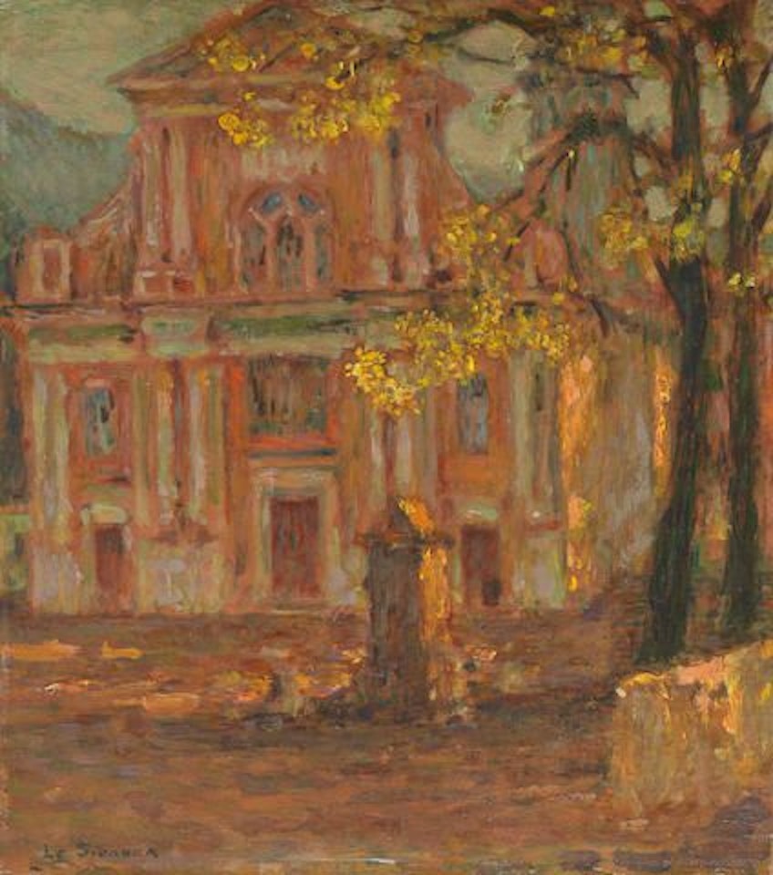 L'église, Dolceacqua by Henri Le Sidaner