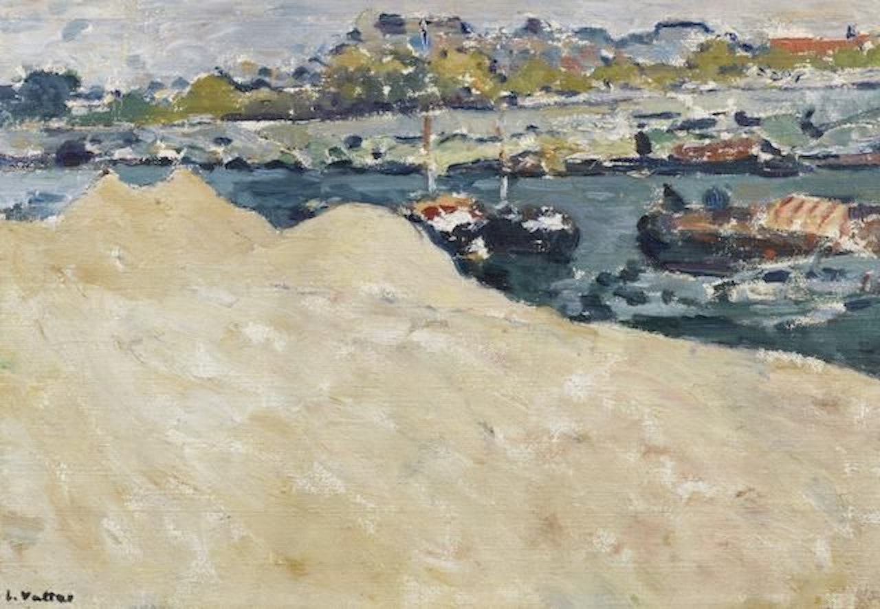 Sablières sur les quais de la Seine à Paris by Louis Valtat