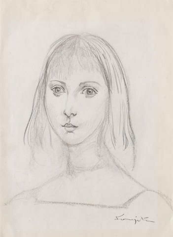 Portrait de jeune fille by Leonard Tsuguharu Foujita