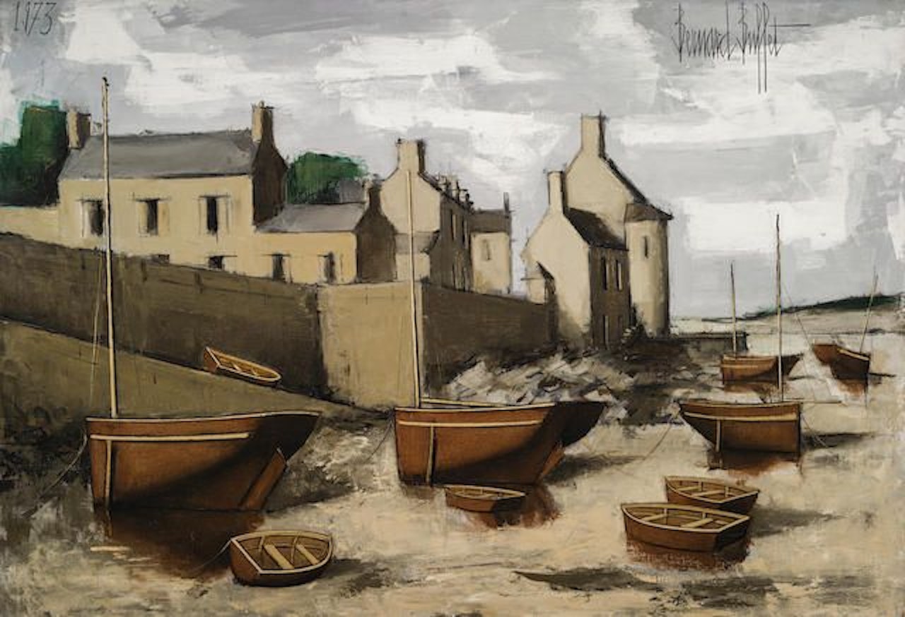 Le Conquet, le port à marée basse by Bernard Buffet