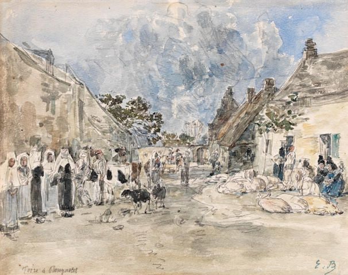 Foire à Plougastel by Eugène Boudin