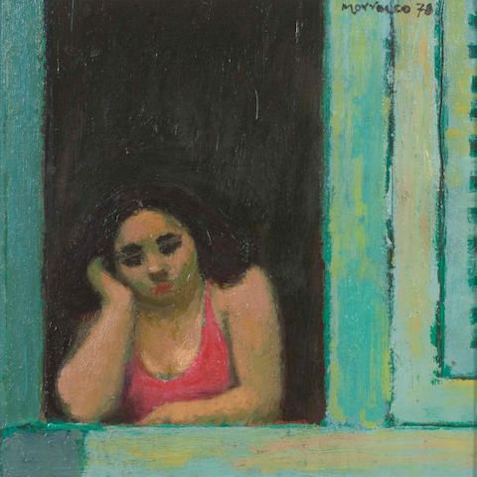 Woman at Window by Alberto Morrocco