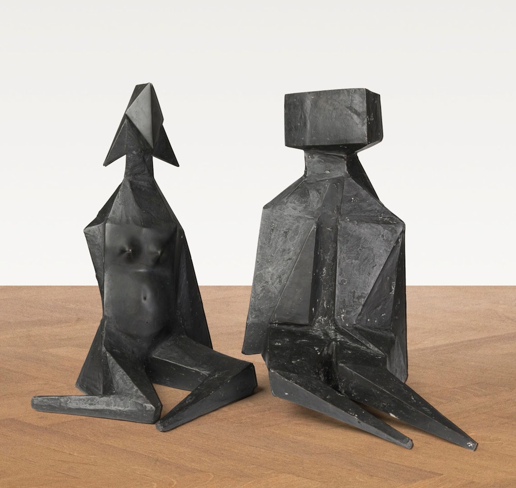 PAIR OF SITTING FIGURES IV by Lynn Chadwick