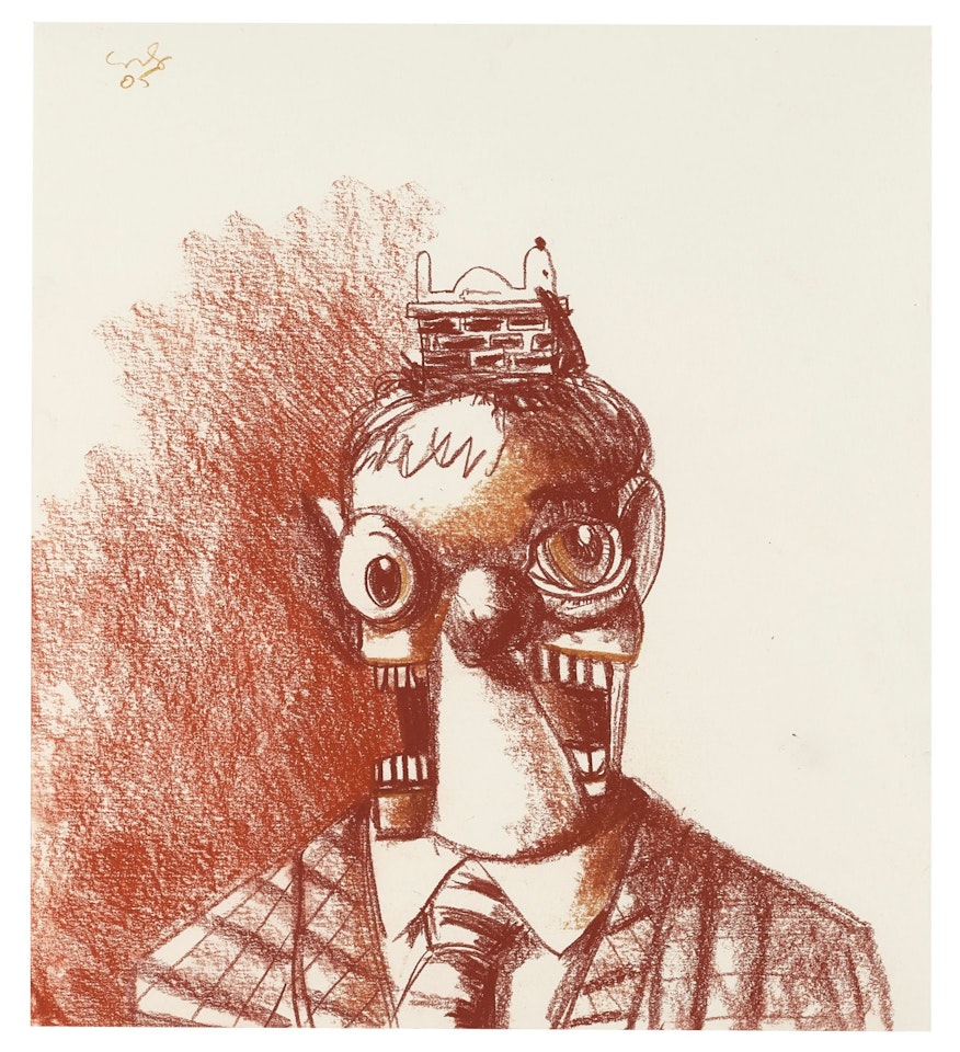 THINKING OF SNOOPY by George Condo