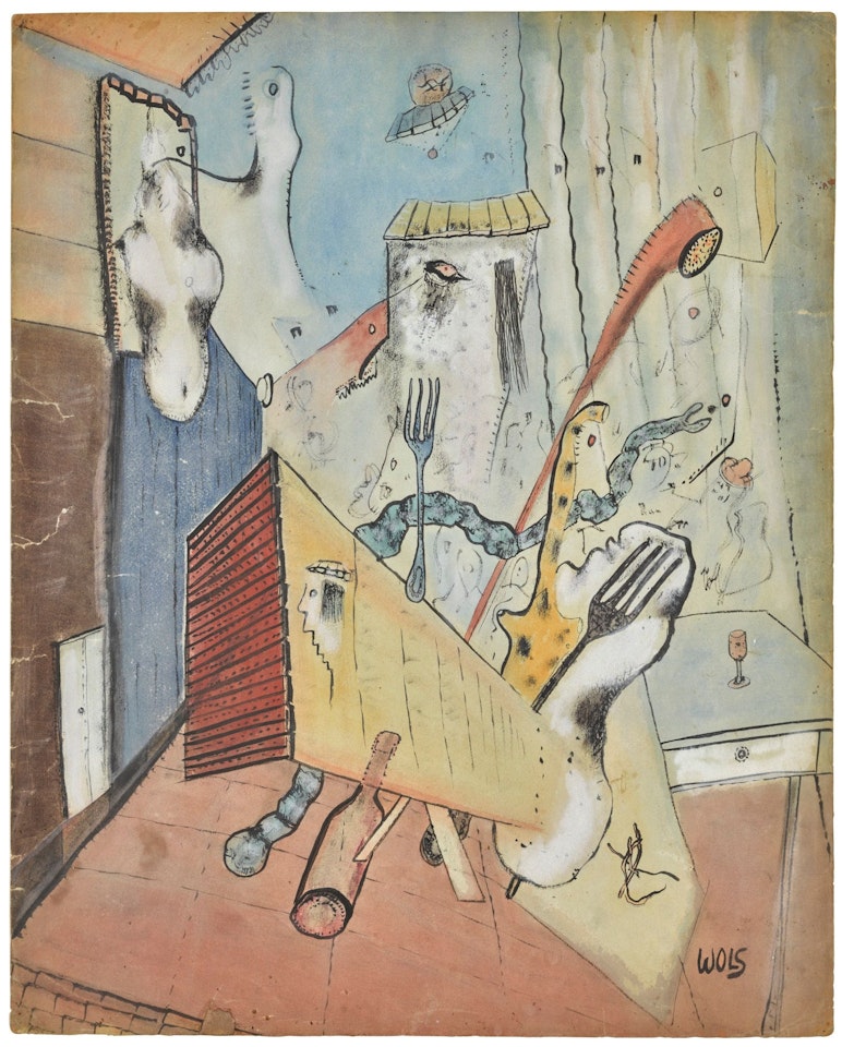 LES DEUX FOURCHETTES by Wols (Alfred Otto Wolfgang Schulze)