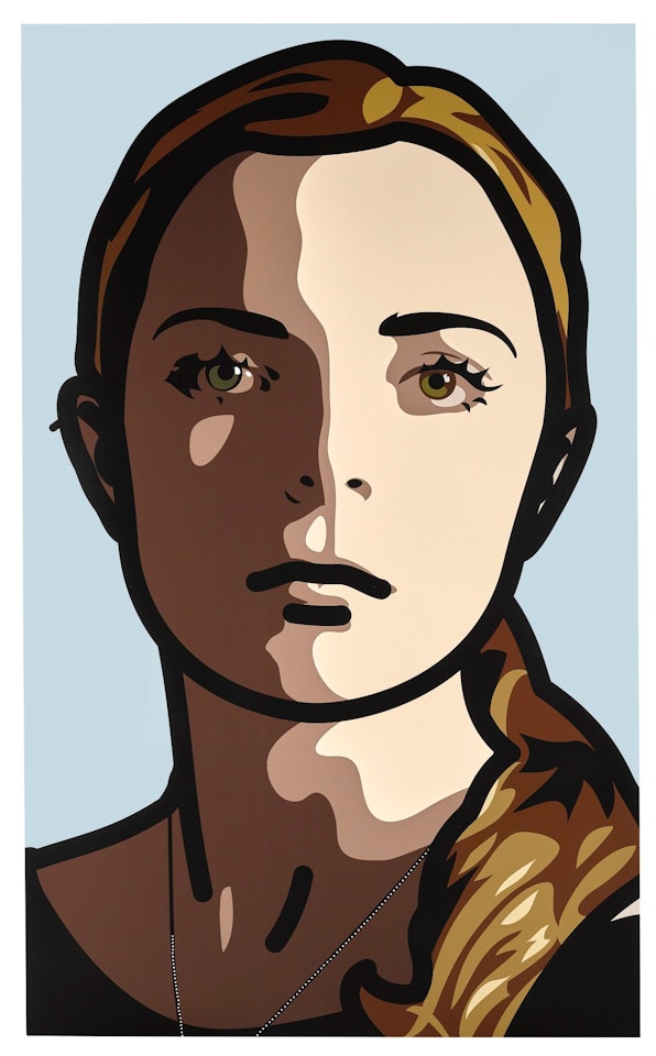 LILY, EYES STRAIGHT, HEAD STRAIGHT by Julian Opie