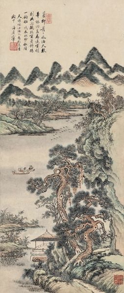 Qiujiang fisherman figure by Wang Hui