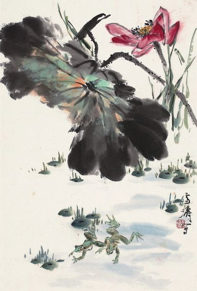 Lotus pond by Wang Xuetao