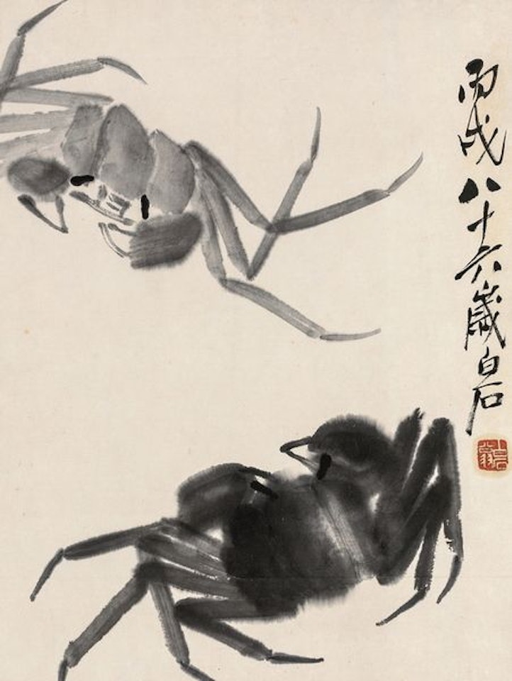 Double crab figure by Qi Baishi