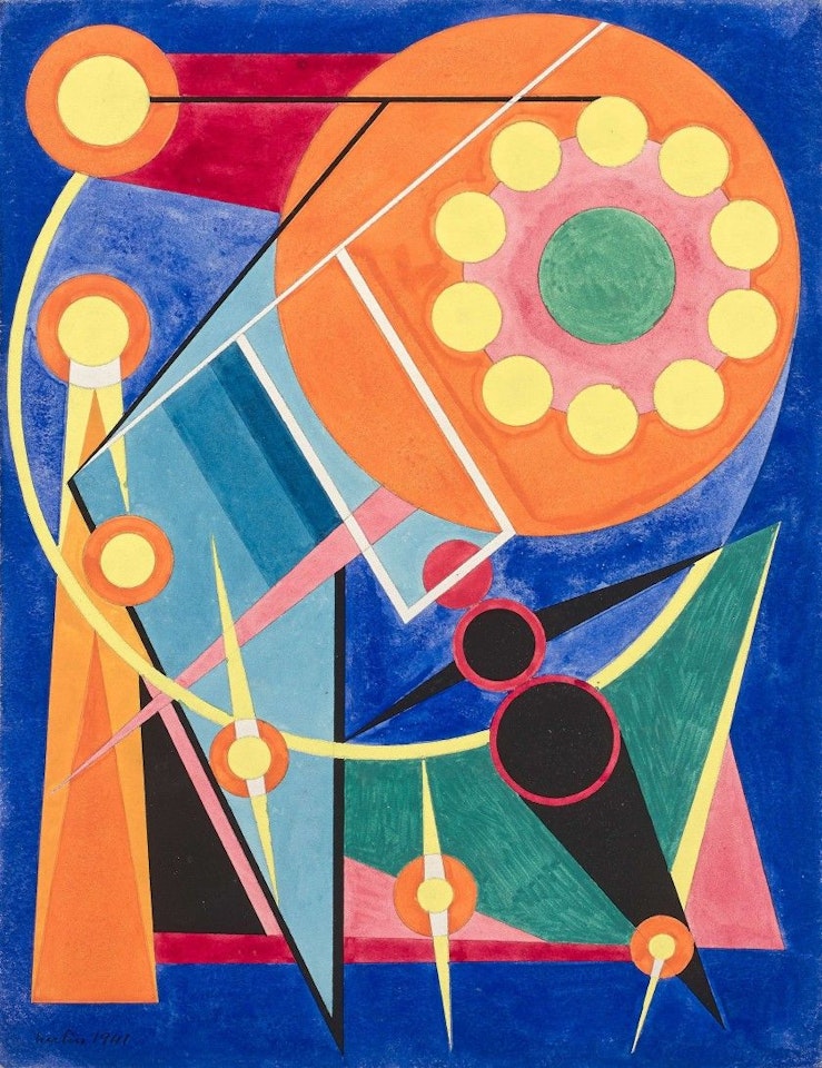 The sun and the planets by Auguste Herbin