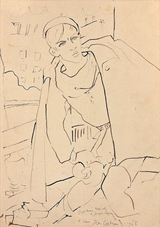 Dargelos kneading the snowball by Jean Cocteau