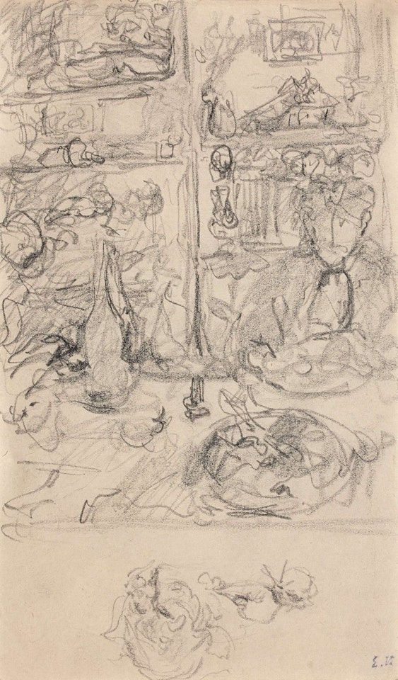 Interior scene in a dining room by Édouard Vuillard