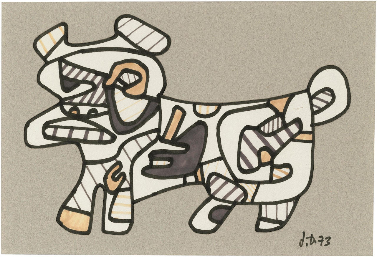 Chien (Dog) by Jean Dubuffet