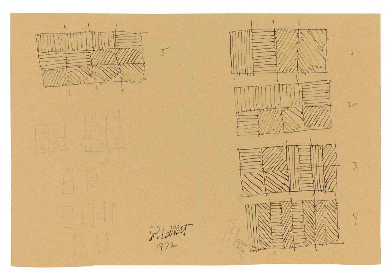 Study for Wall Drawing: Kunsthalle, Berne Switzerland by Sol LeWitt