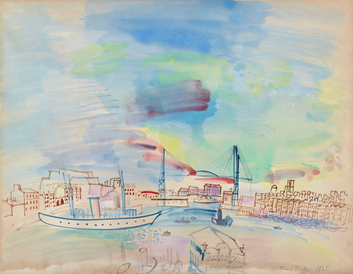 Le vieux port de Marseille by Raoul Dufy