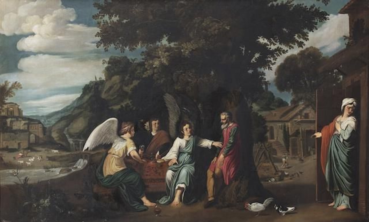 Abraham and the Three Angels by Dutch School