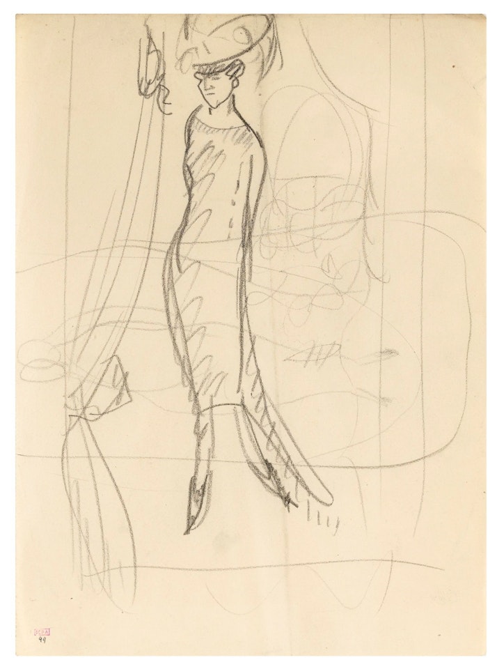 MISS LAWLER (?) SUR SCÈNE À LA GAÎTÉ-ROCHECHOUART by Amedeo Modigliani