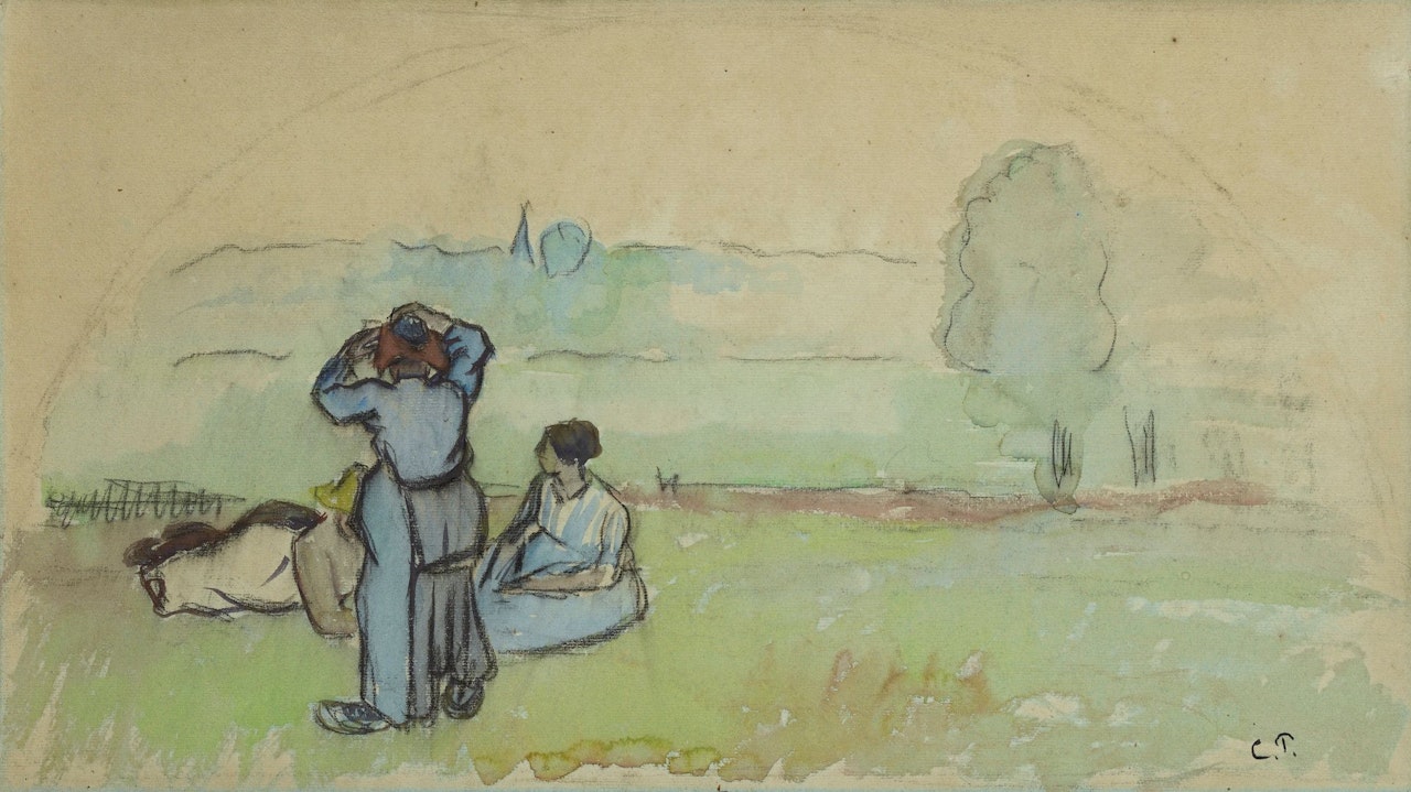 PROJET D'ÉVENTAIL by Camille Pissarro