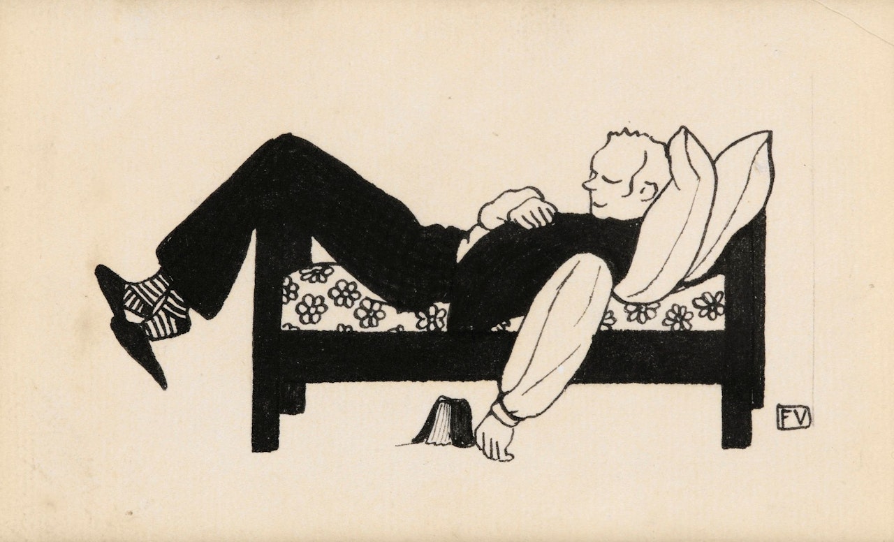 ILLUSTRATION POUR EXODES ET BALLADES DE ROMAIN COOLUS, PARUE DANS LA REVUE BLANCHE DU 15 MARS 1896 by Félix Vallotton