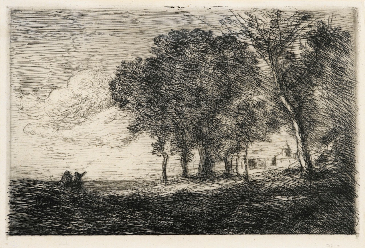 Paysage d’Italie (Loys-Delteil 7) by Jean Baptiste Camille Corot
