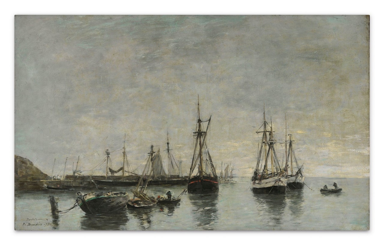 PORTRIEUX, LE MATIN, MARÉE HAUTE by Eugène Boudin