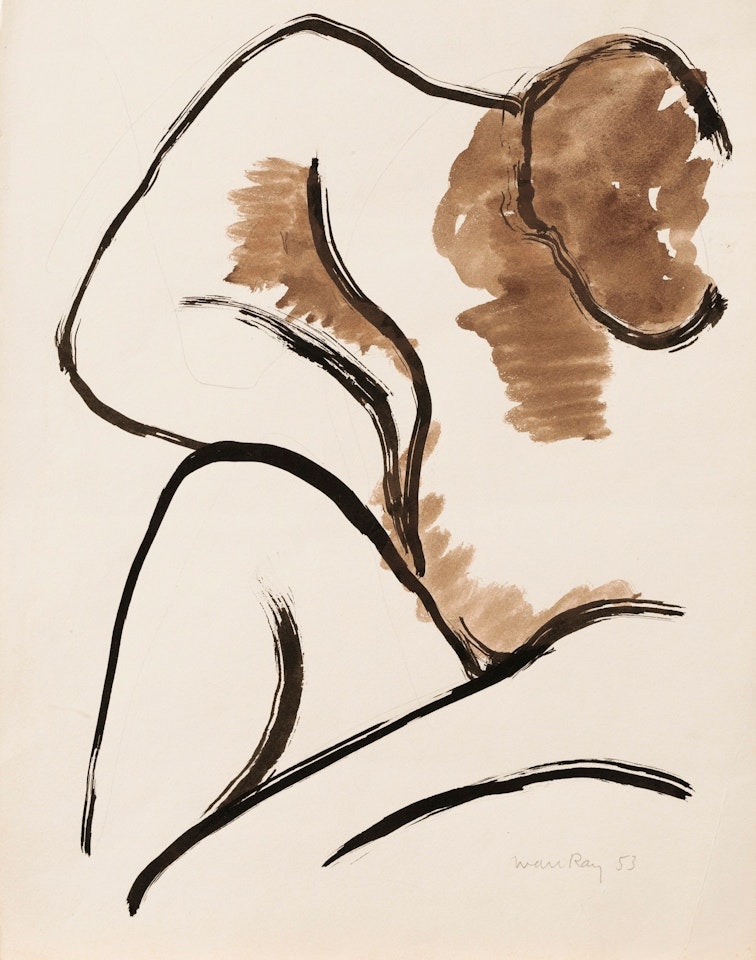 SEATED NUDE by Man Ray