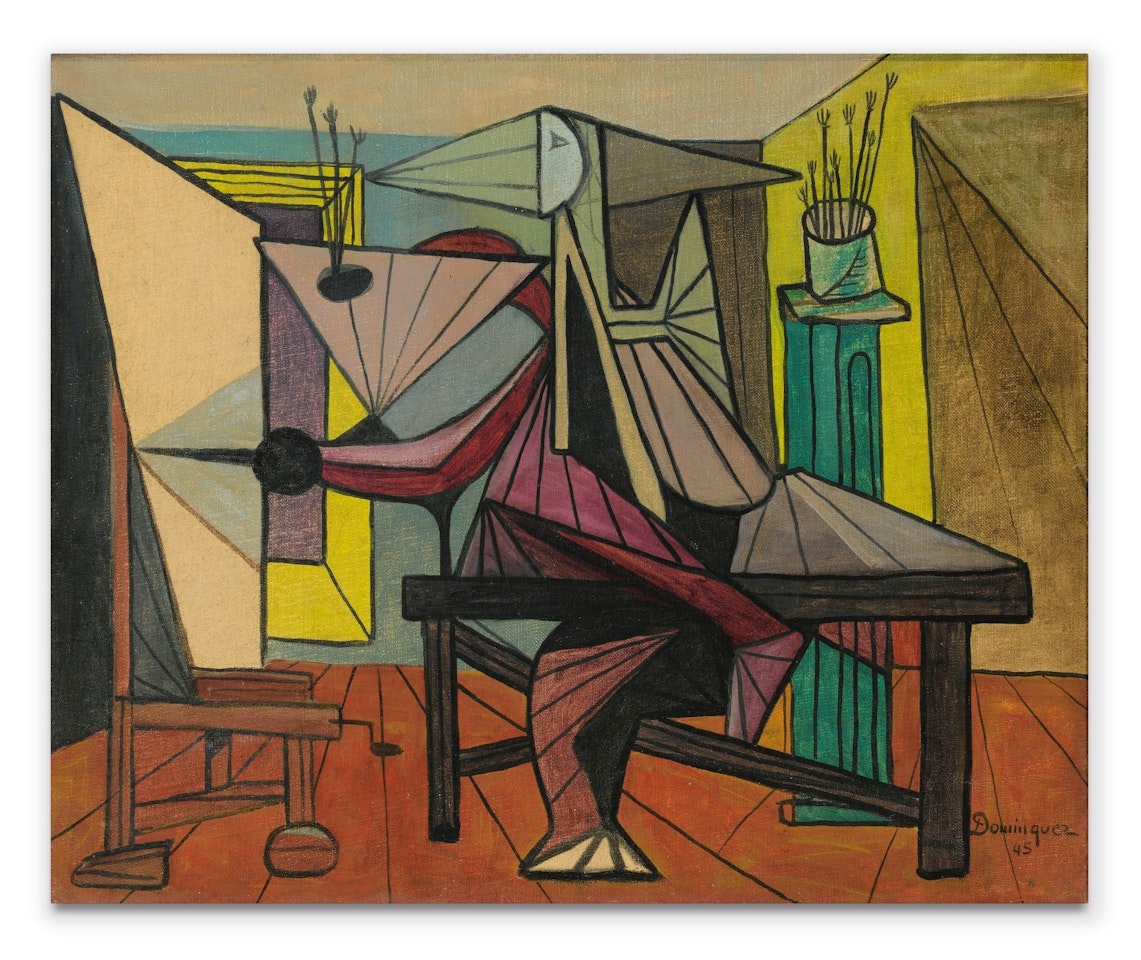 PINTOR EN SU ESTUDIO by Oscar Dominguez