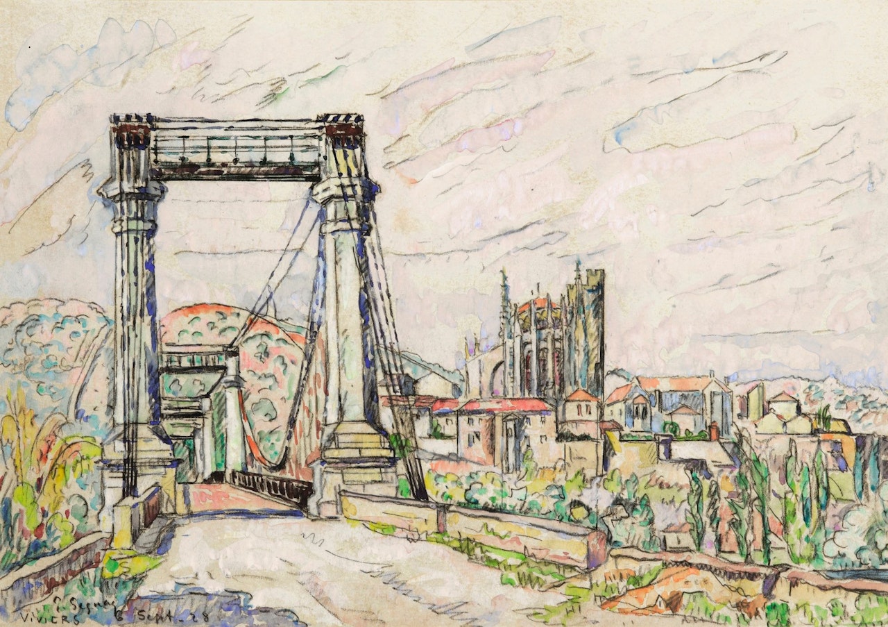VIVIERS, LE PONT by Paul Signac