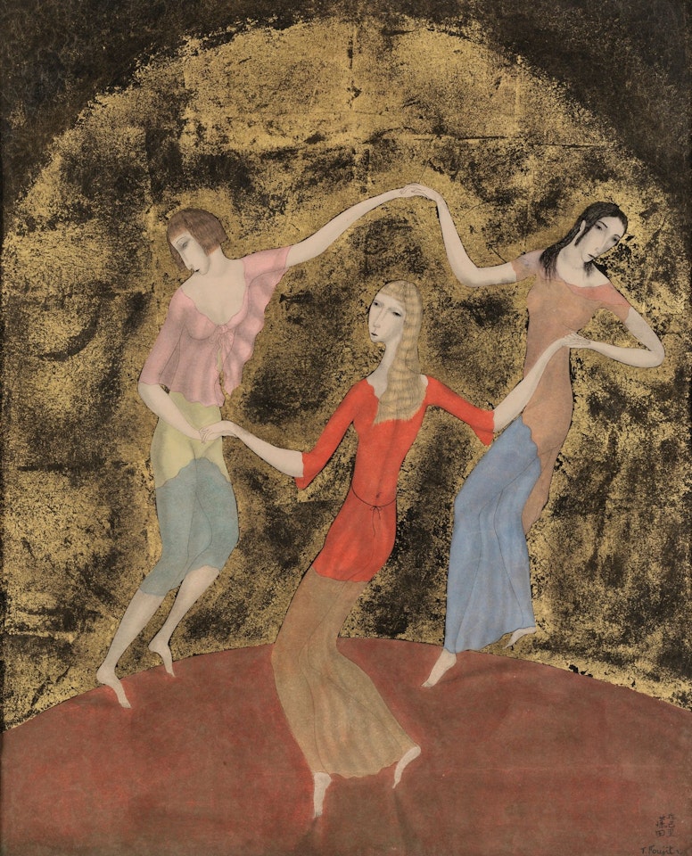 LES TROIS DANSEUSES OU LA RONDE by Leonard Tsuguharu Foujita