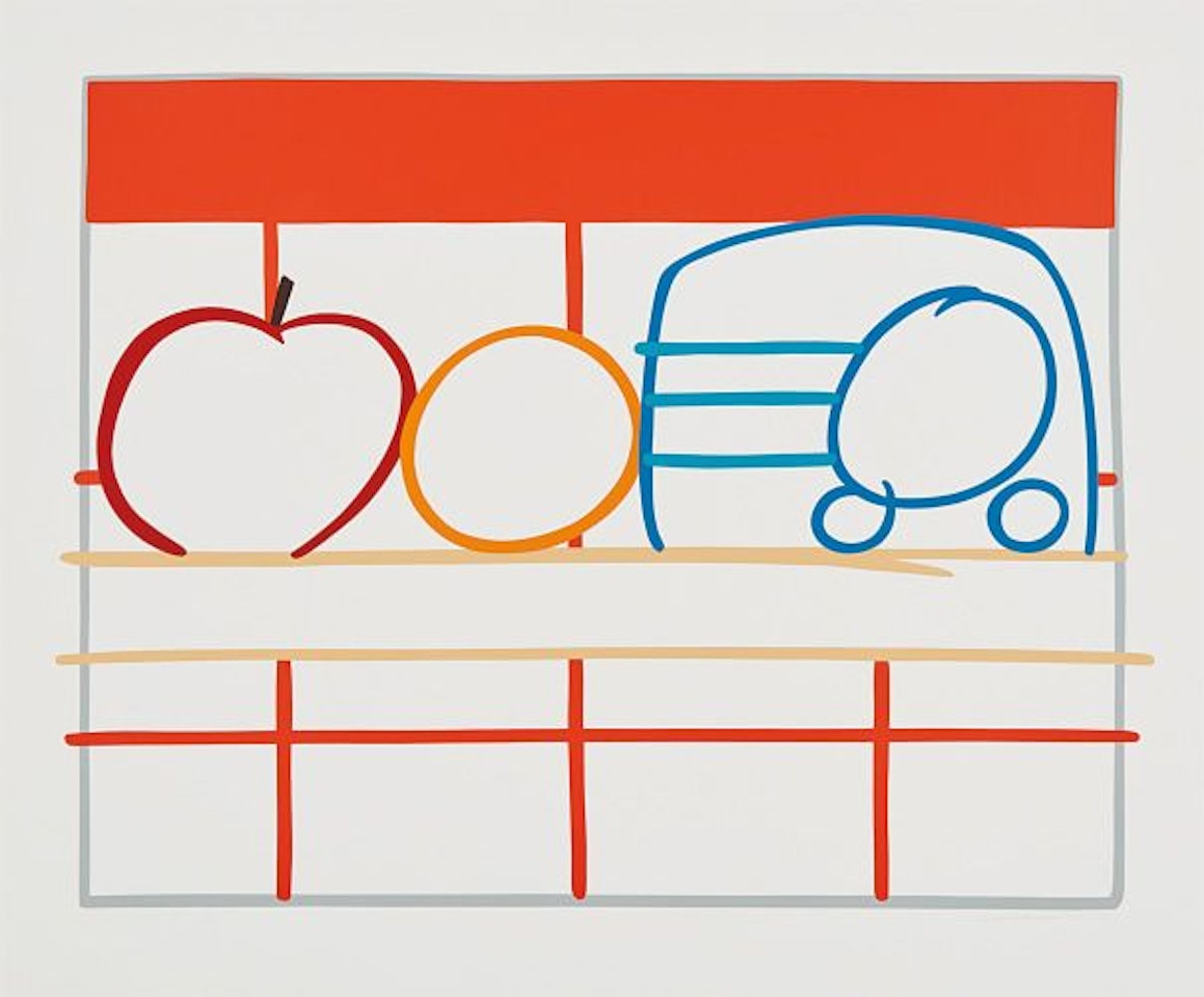 Still Life with Apple, Orange and Radio by Tom Wesselmann