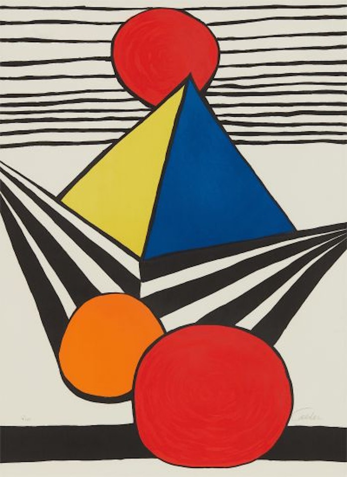 Pyramid and Red Sun, from La Mémoire élémentaire (The Elementary Memory) by Alexander Calder