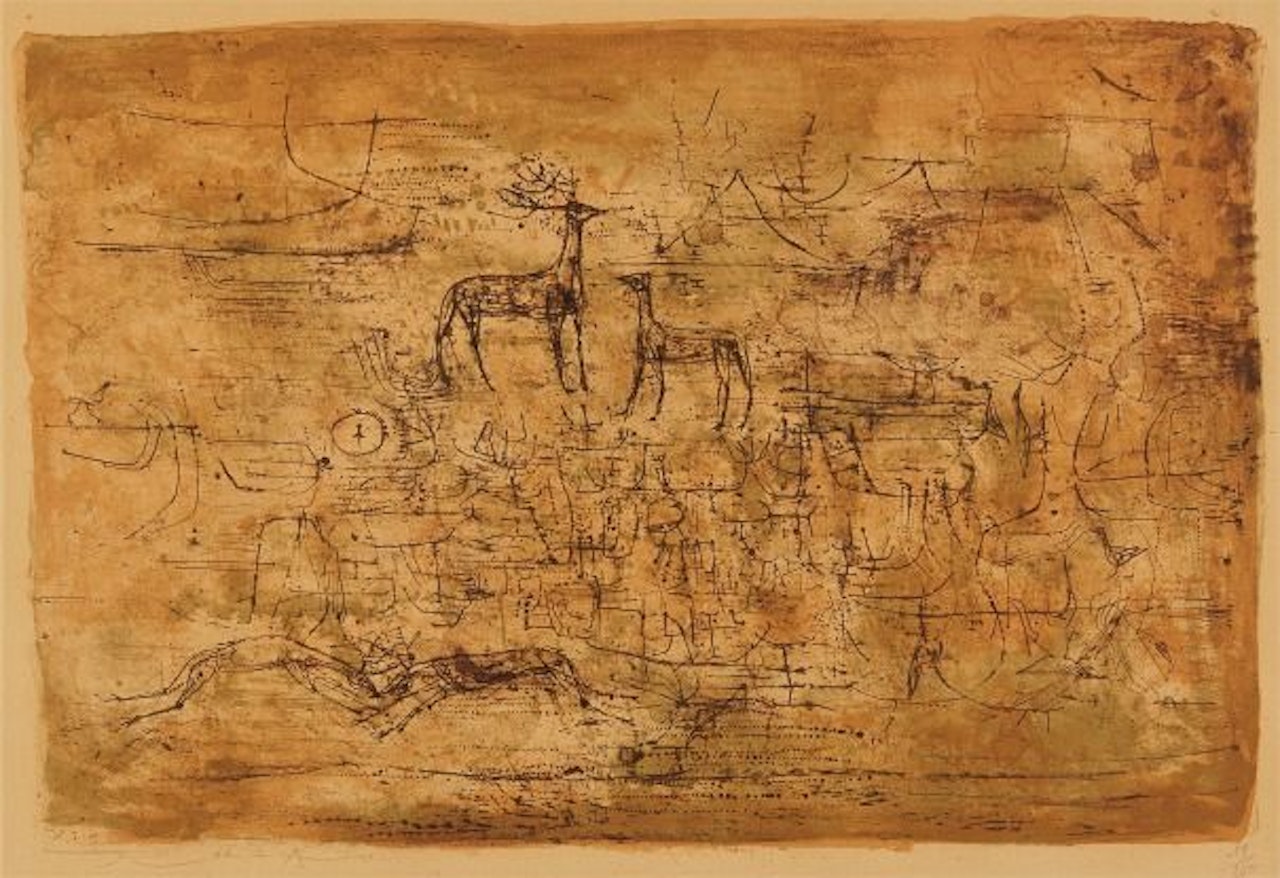 Les cerfs (The Deer) by Zao Wou-Ki