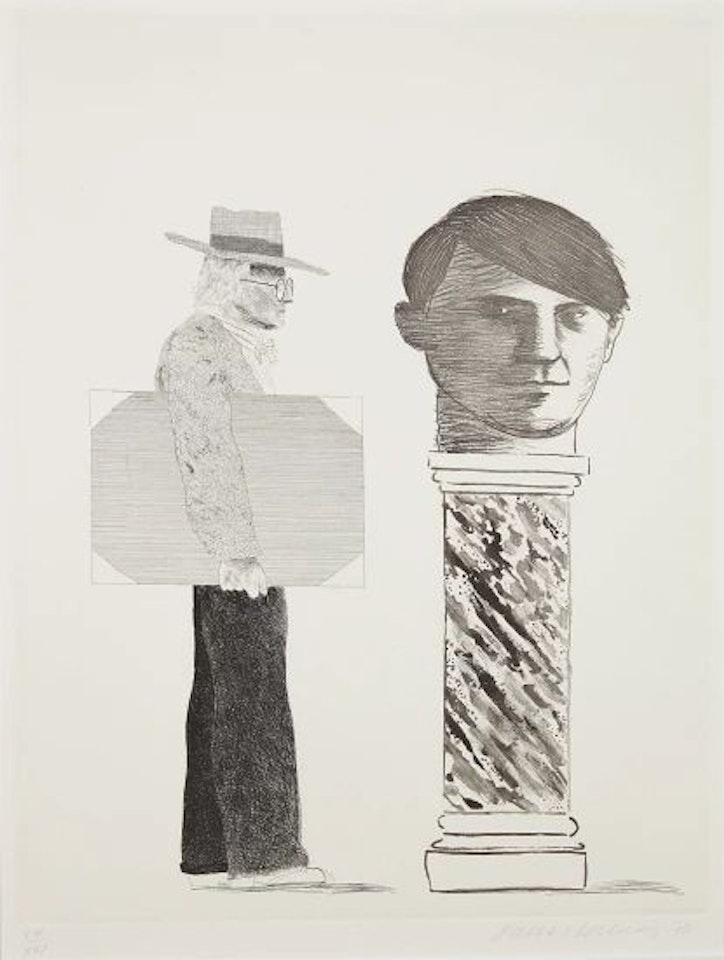The Student: Homage to Picasso by David Hockney