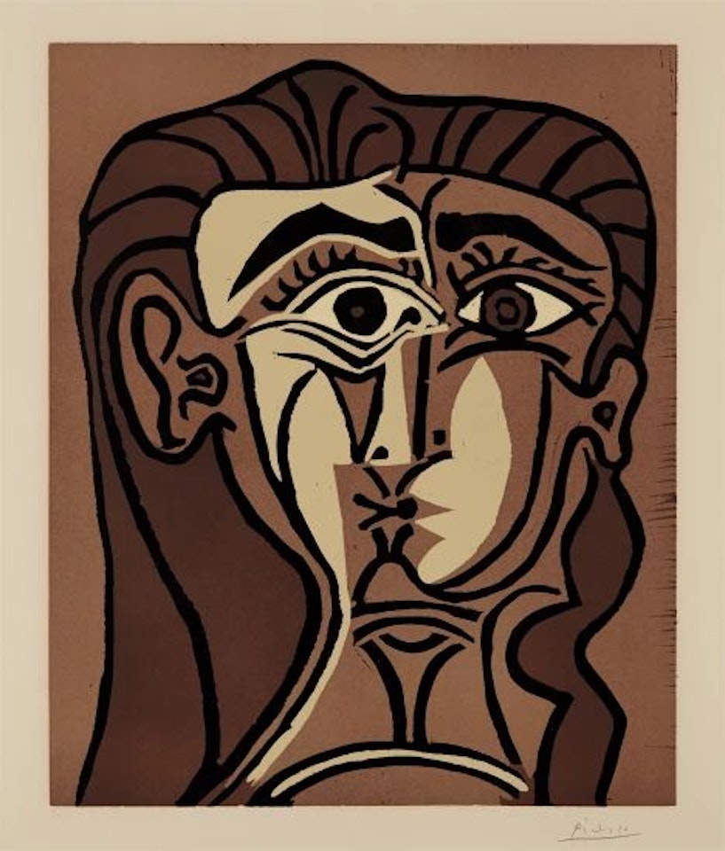 Portrait de Jacqueline de Face II (Portrait of Jacqueline, Face II) by Pablo Picasso