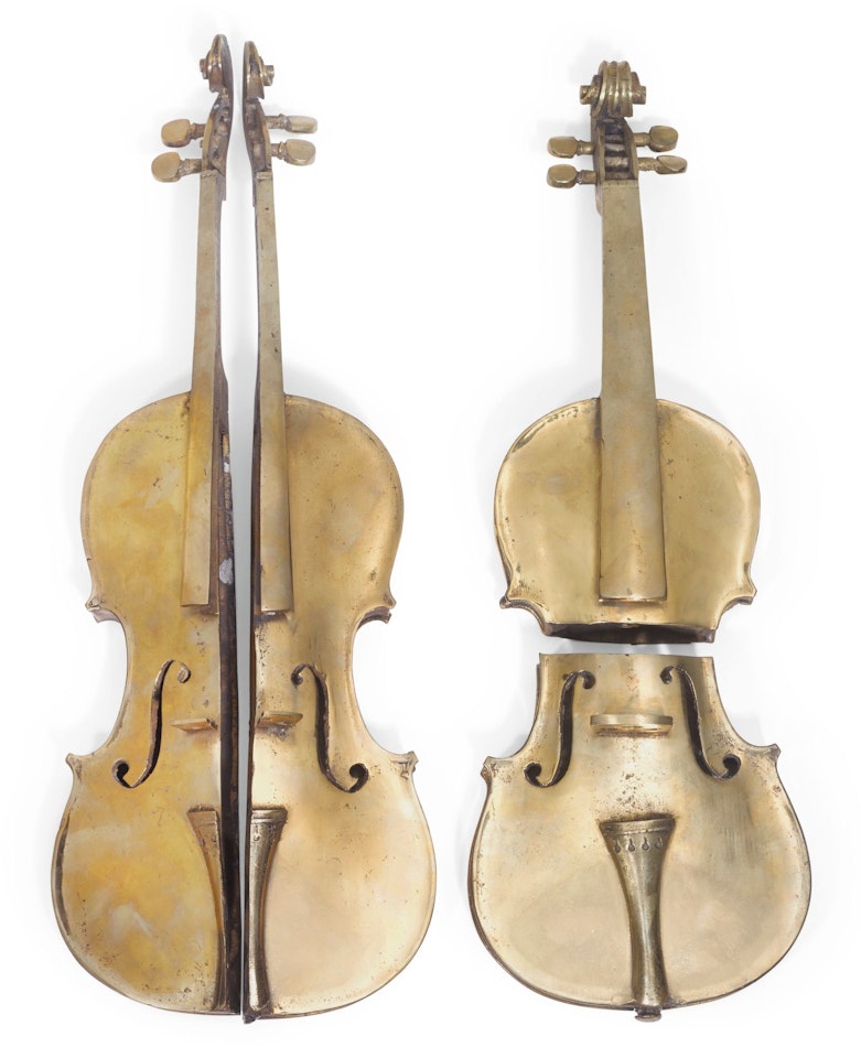 DEUX VIOLONS DECOUPÉS by Arman