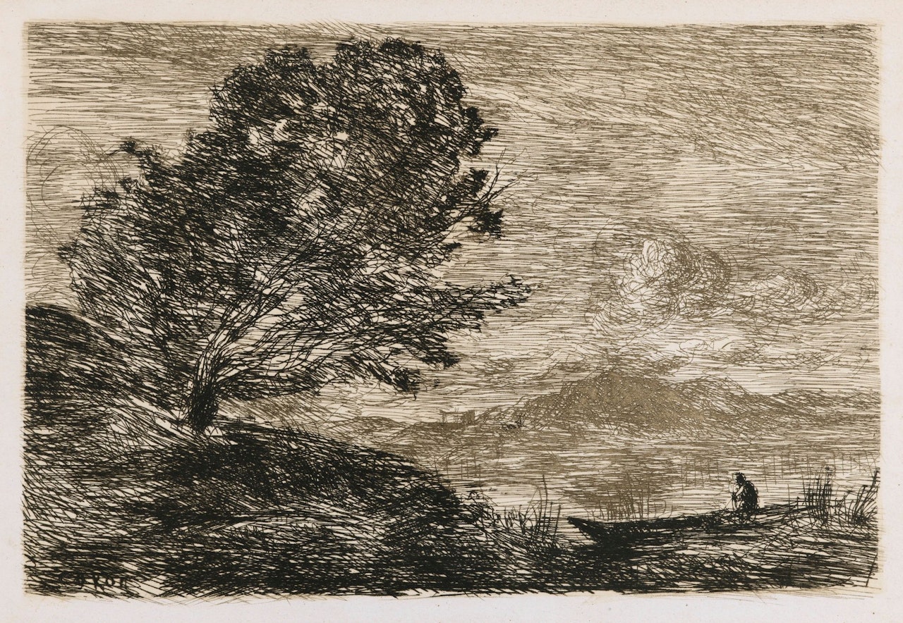 Un Lac du Tyrol (D. 4) by Jean Baptiste Camille Corot