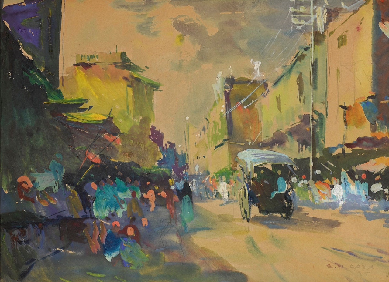 UNTITLED (BOMBAY STREET SCENE) by Sayed Haider Raza
