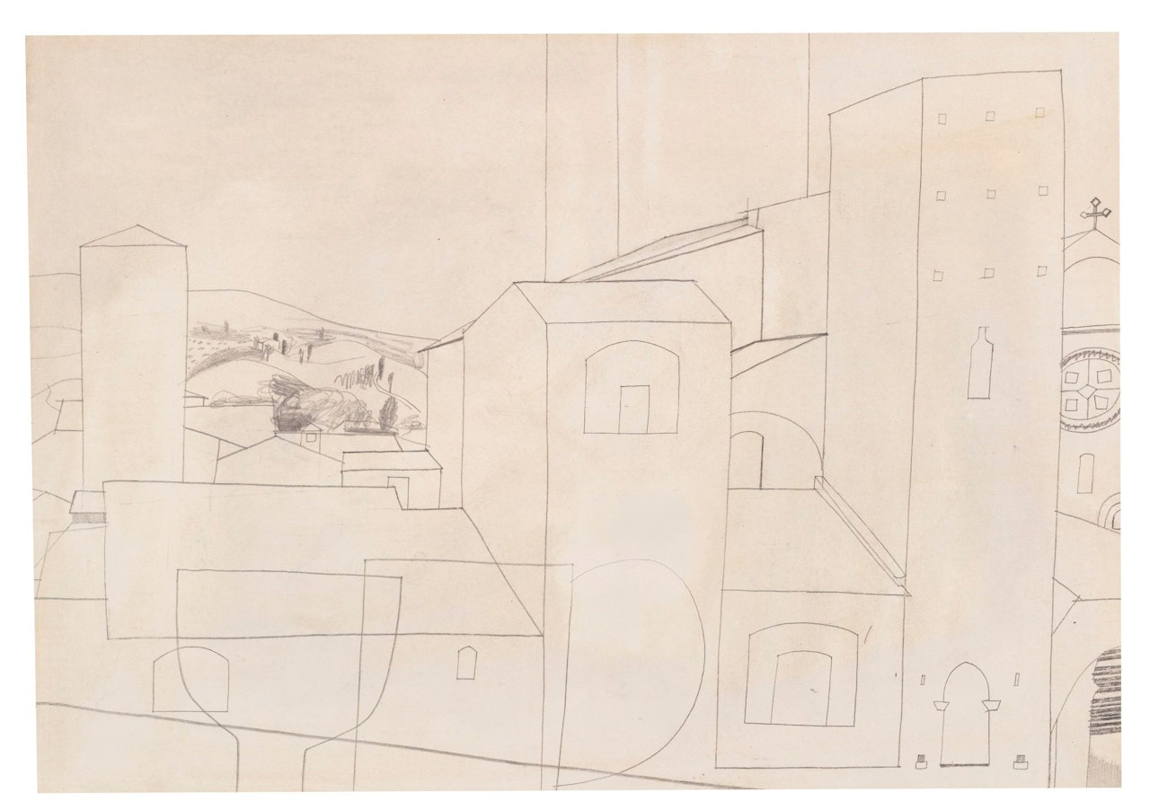 SAN GIMIGNANO by Ben Nicholson, O.M.